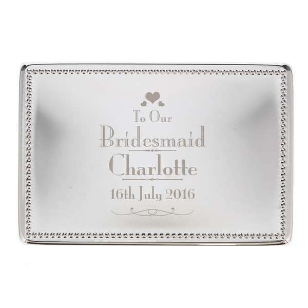 (image for) Personalised Decorative Wedding Bridesmaid Jewellery Box - Click Image to Close