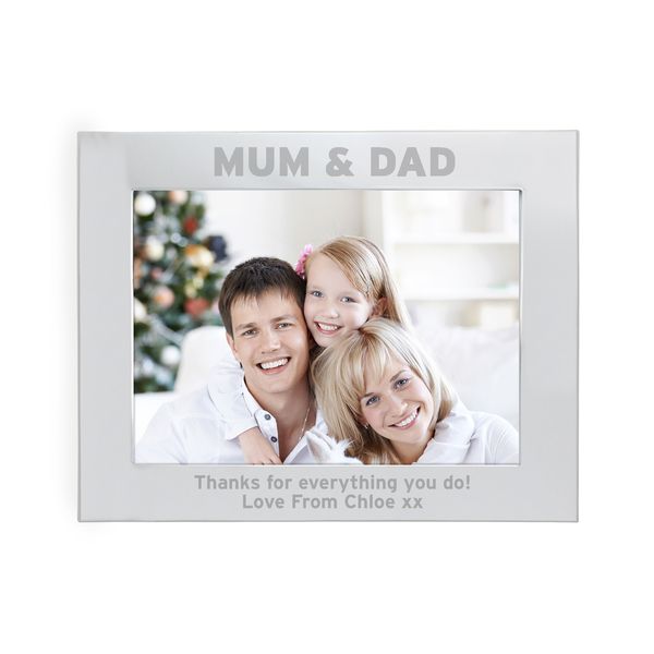 Modal Additional Images for Personalised Silver 5x7 Mum & Dad Photo Frame