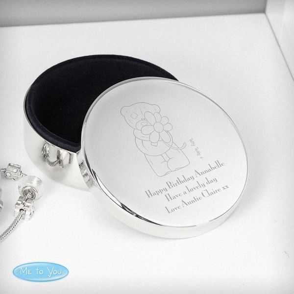 (image for) Personalised Me to You Flower Round Trinket Box