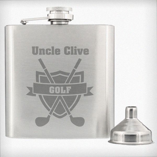 (image for) Personalised Golf Hip Flask - Click Image to Close