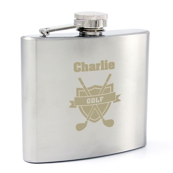 (image for) Personalised Golf Hip Flask - Click Image to Close