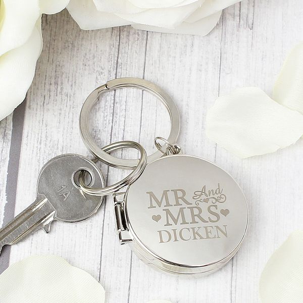 (image for) Personalised Mr and Mrs Photo Keyring