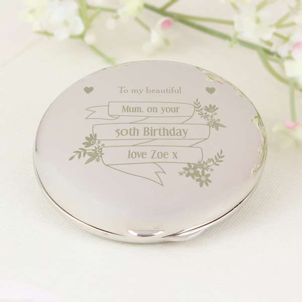 (image for) Personalised Garden Bloom Compact Mirror - Click Image to Close