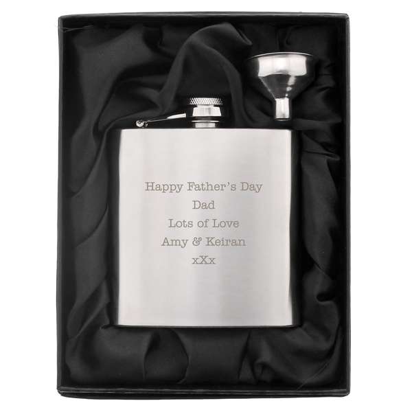 Modal Additional Images for Personalised Any Message Stainless Steel Hip Flask