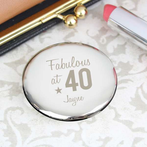 (image for) Personalised Big Age Compact Mirror - Click Image to Close