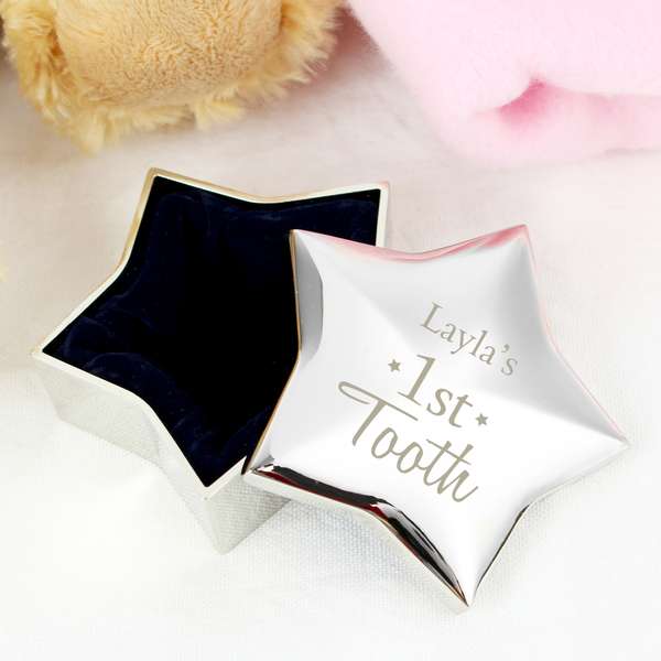 (image for) Personalised 1st Tooth Star Trinket Box