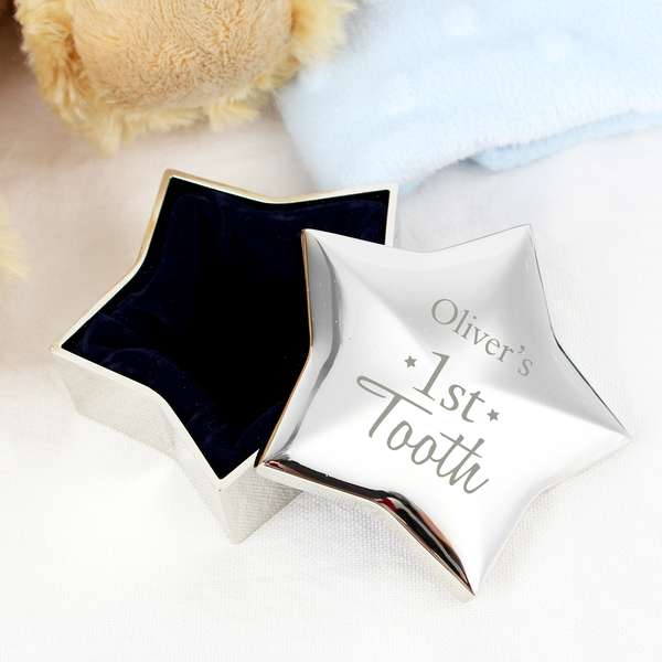 (image for) Personalised 1st Tooth Star Trinket Box - Click Image to Close