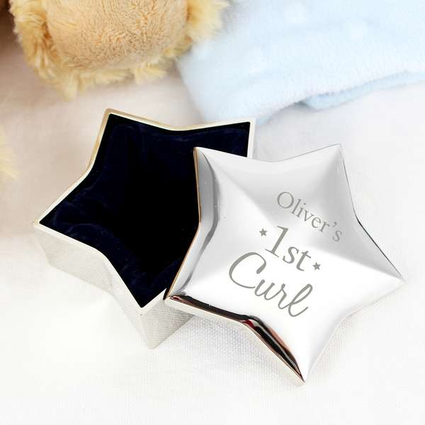 (image for) Personalised 1st Curl Star Trinket Box