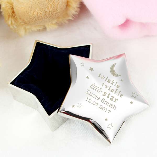 (image for) Personalised Twinkle Twinkle Star Trinket Box - Click Image to Close
