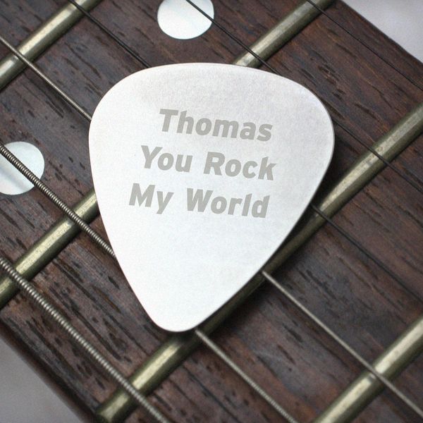 (image for) Personalised Silver Plectrum - Click Image to Close