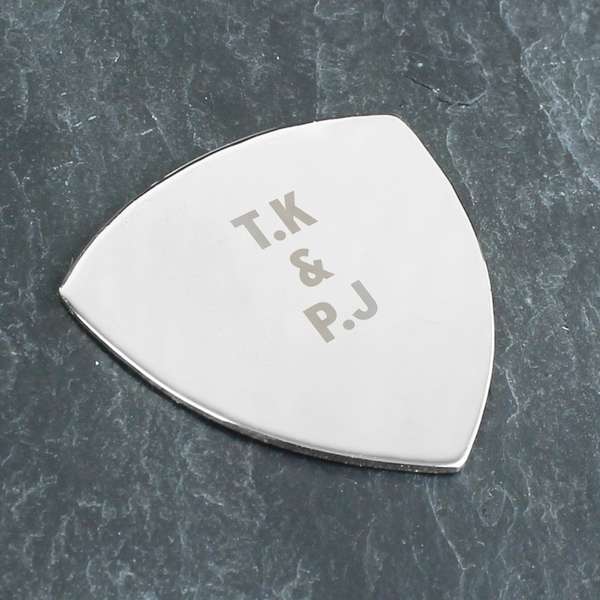 Modal Additional Images for Personalised Silver Plectrum