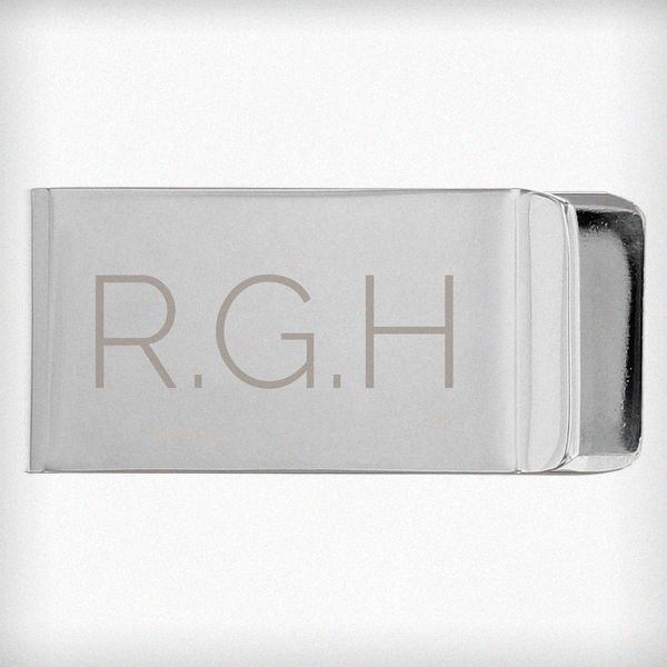 (image for) Personalised Classic Initial Money Clip - Click Image to Close