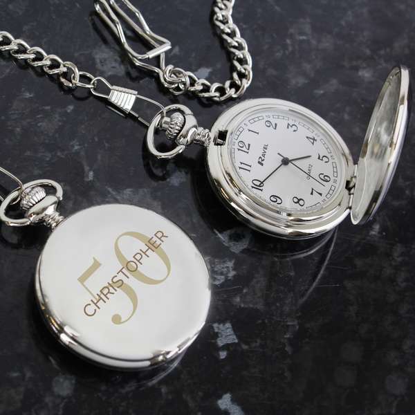 (image for) Personalised Big Age Pocket Fob Watch - Click Image to Close