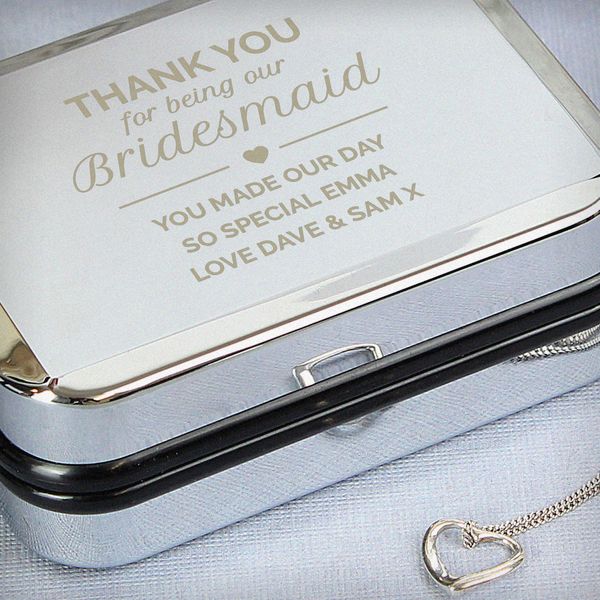 Modal Additional Images for Personalised Bridesmaid Box and Heart Necklace