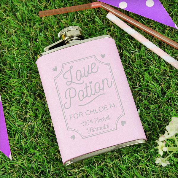 Modal Additional Images for Personalised Love Potion Pink Hip Flask