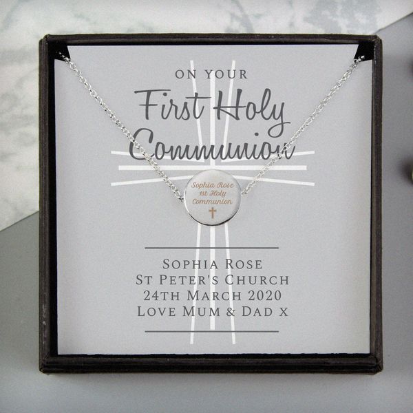 (image for) Personalised First Holy Communion Necklace & Box - Click Image to Close