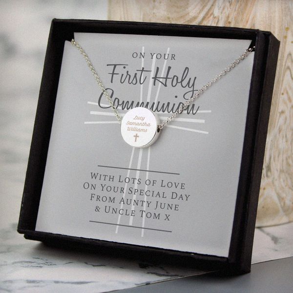 Modal Additional Images for Personalised First Holy Communion Necklace & Box