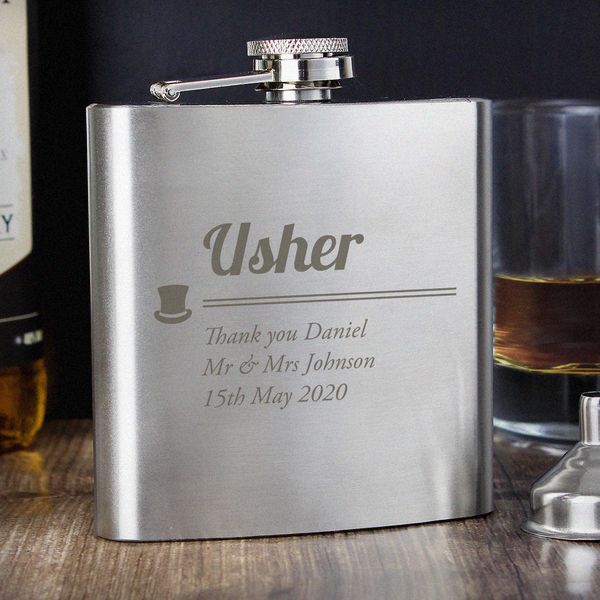 (image for) Personalised Usher Hip Flask