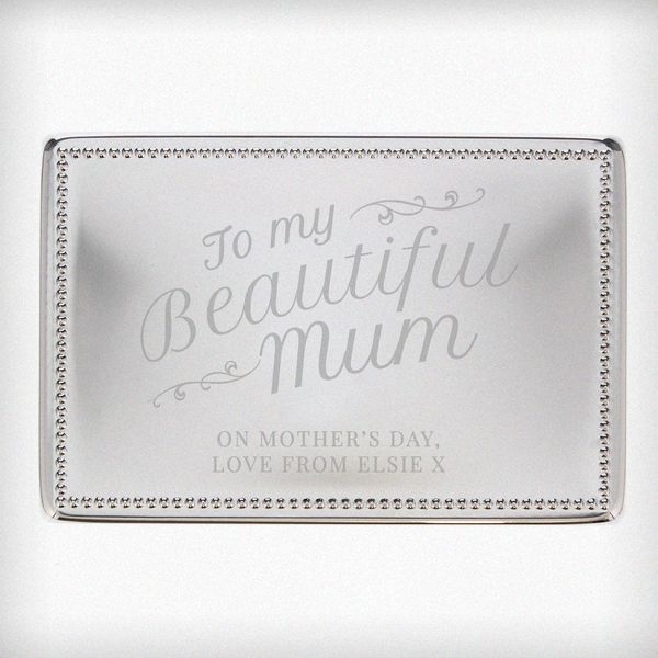 (image for) Personalised Beautiful Mum Rectangular Jewellery Box - Click Image to Close