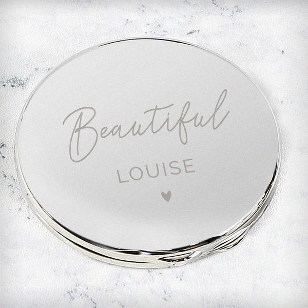 (image for) Personalised Beautiful Compact Mirror