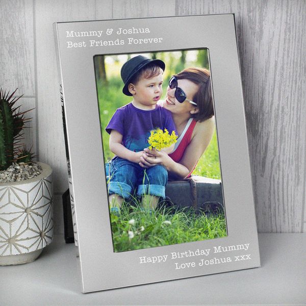 (image for) Personalised Free Text 7 x 5 Silver Photo Frame - Click Image to Close
