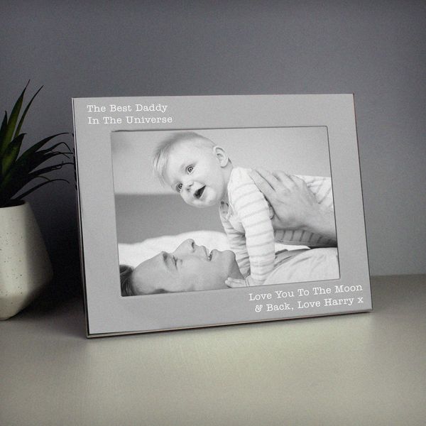 (image for) Personalised Free Text 5 x 7 Silver Photo Frame