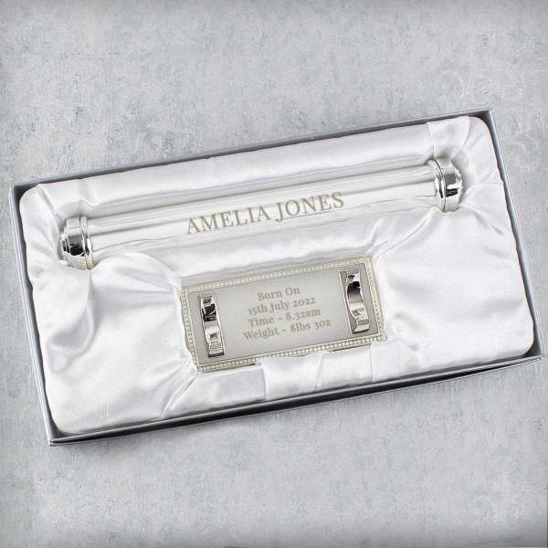 (image for) Personalised Free Text Silver Plated Certificate Holder - Click Image to Close