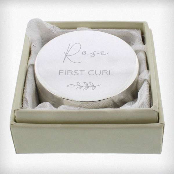 (image for) Personalised Botanical First Tooth/Curl Trinket Box - Click Image to Close