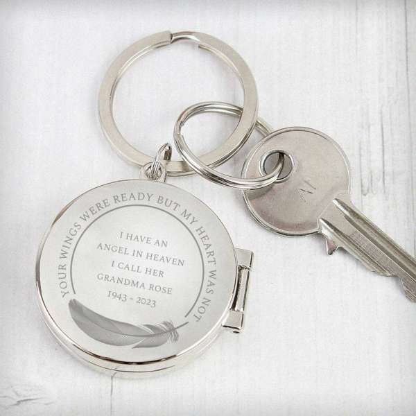 Modal Additional Images for Personalised In Loving Memory Round Photo Keyring
