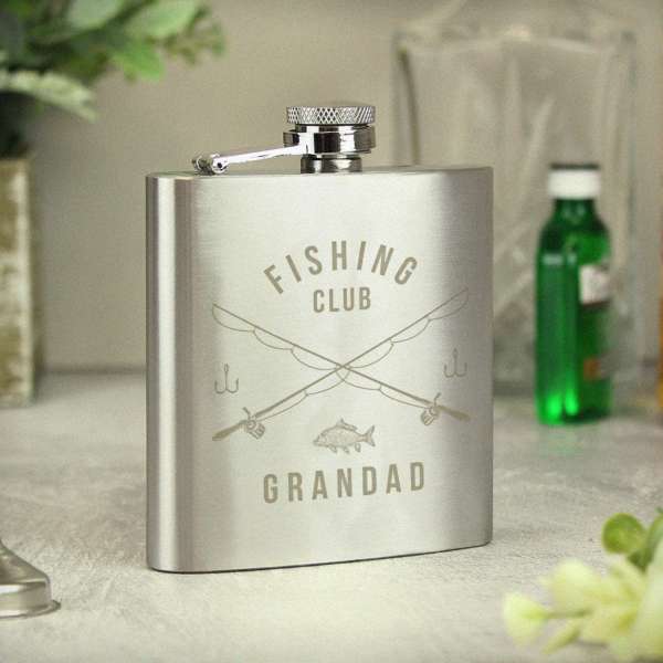 Modal Additional Images for Personalised Fishing Hip Flask