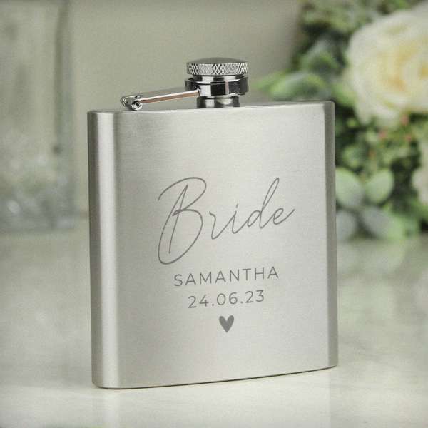 Modal Additional Images for Personalised Free Text Wedding Party Hip Flask