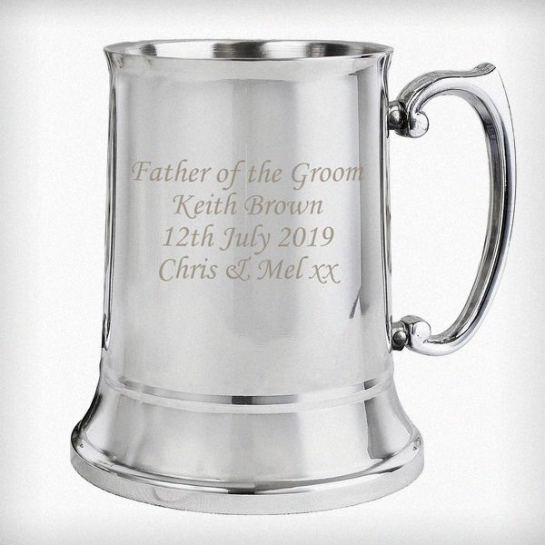 (image for) Personalised Stainless Steel Tankard - Click Image to Close