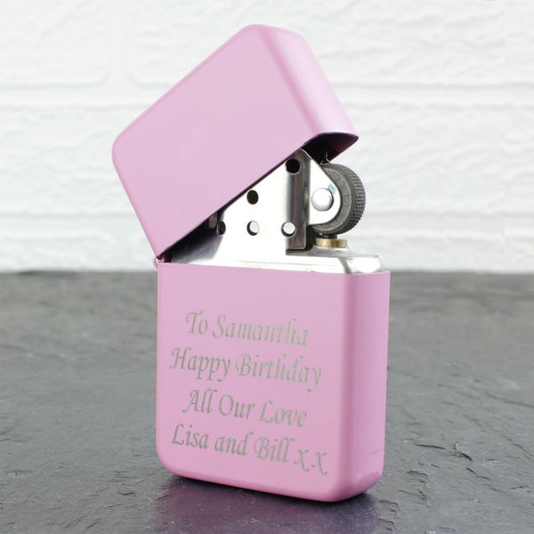 Modal Additional Images for Personalised Pink Lighter