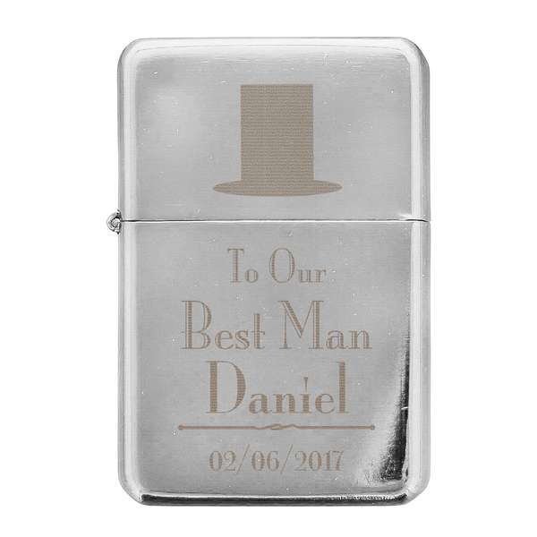 (image for) Personalised Decorative Wedding Best Man Lighter - Click Image to Close