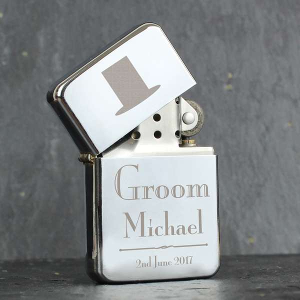 (image for) Personalised Decorative Wedding Groom Lighter - Click Image to Close