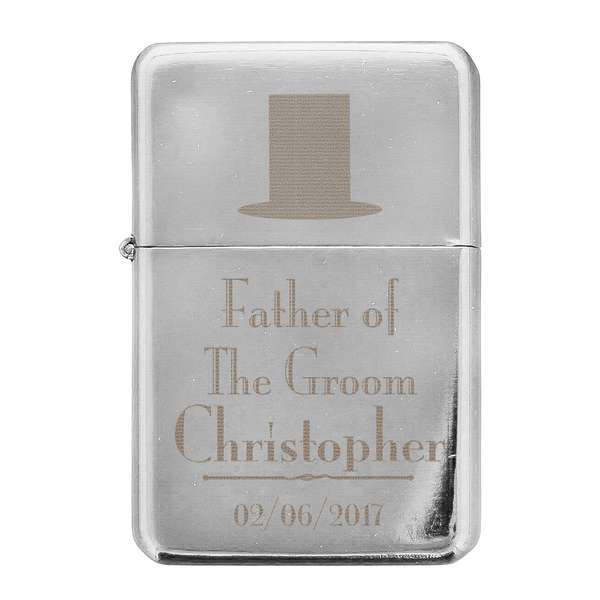 (image for) Personalised Decorative Wedding Father of the Groom Lighter - Click Image to Close
