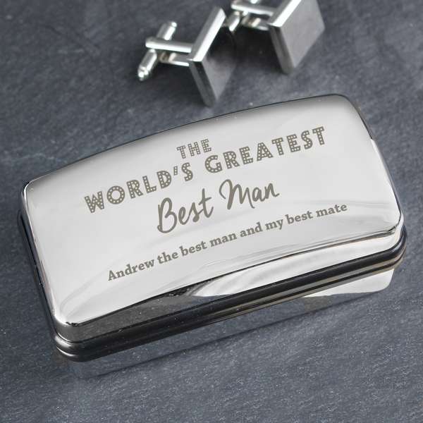 (image for) Personalised 'The World's Greatest' Cufflink Box - Click Image to Close