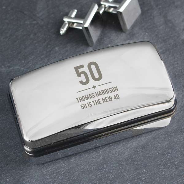 Modal Additional Images for Personalised Big Age Cufflink Box