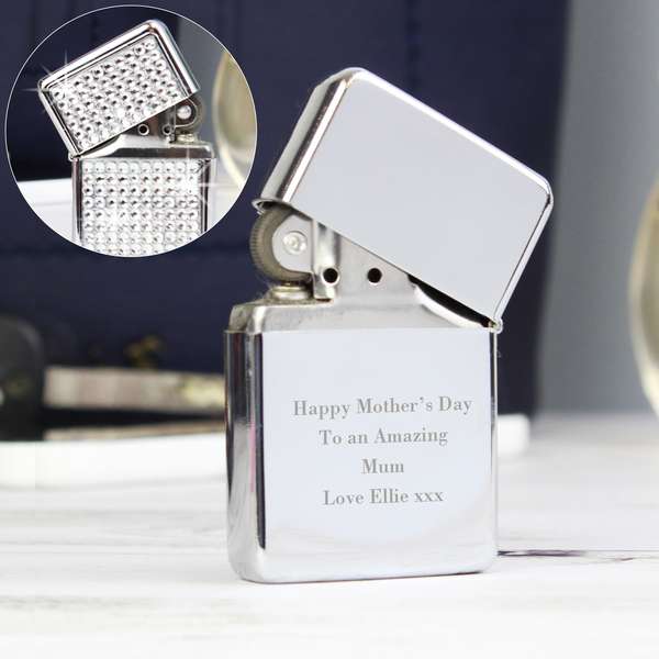 (image for) Personalised Any Message Diamante Lighter - Click Image to Close