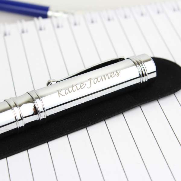 (image for) Personalised Scripted Pen and Pouch Set - Click Image to Close