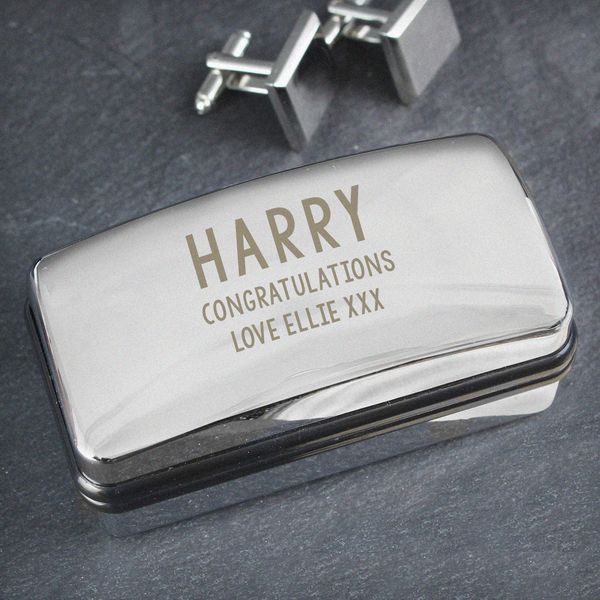 (image for) Personalised Free Text Cufflink Box - Click Image to Close