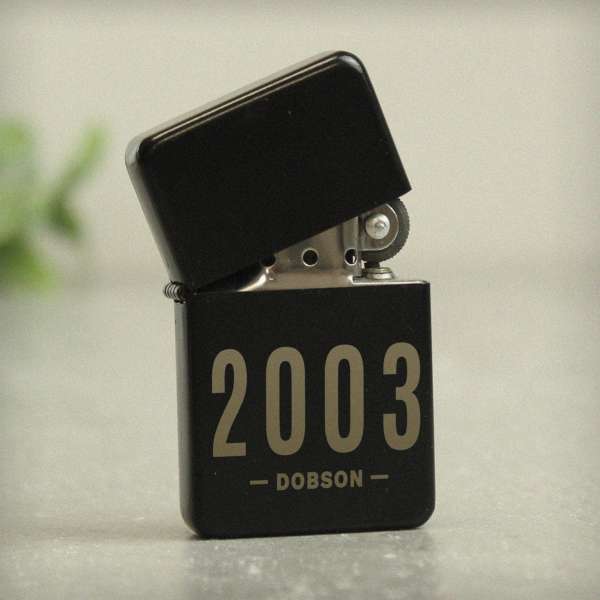 Modal Additional Images for Personalised Date & Name Black Lighter