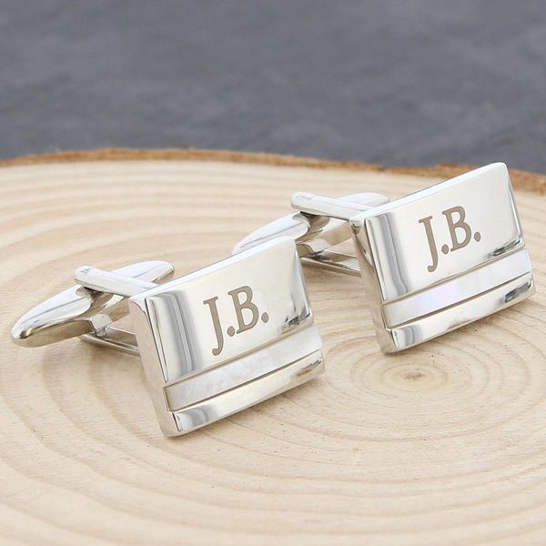 (image for) Personalised Mother of Pearl Cufflinks - Click Image to Close