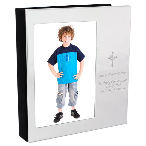 Modal Additional Images for Personalised Cross Photo Frame Album 6x4