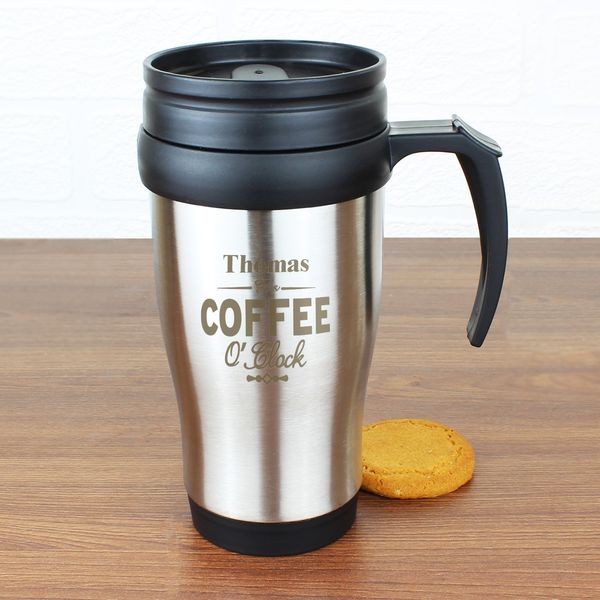 (image for) Personalised Coffee O'Clock Travel Mug - Click Image to Close