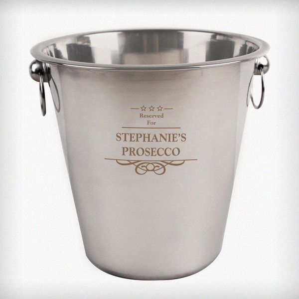 (image for) Personalised Decorative Stainless Steel Ice Bucket - Click Image to Close