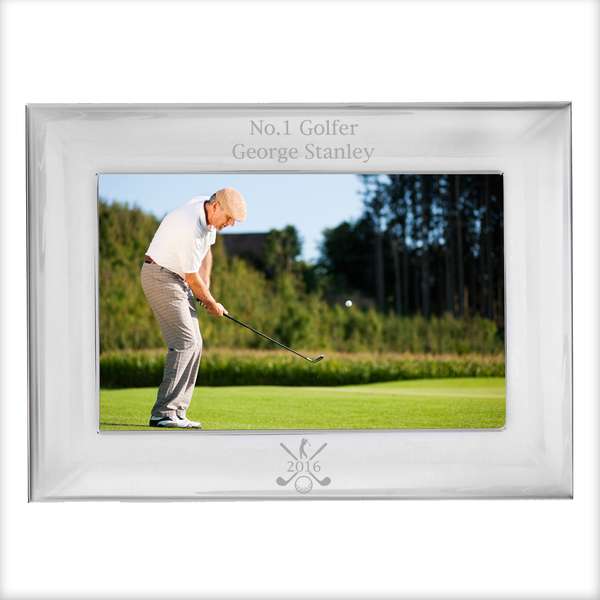 Modal Additional Images for Personalised Silver 6x4 Golf Photo Frame