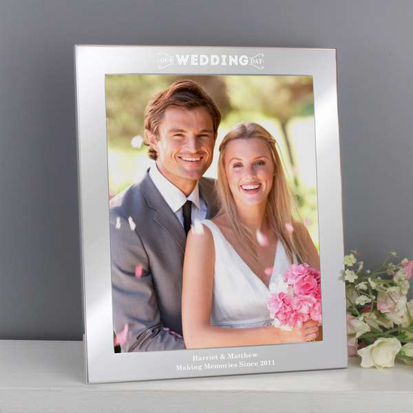 Modal Additional Images for Personalised Our Wedding Day Silver 10x8 Photo Frame