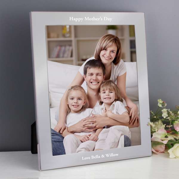 (image for) Personalised Any Message Silver 10x8 Photo Frame - Click Image to Close