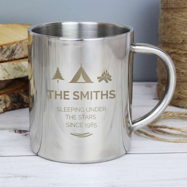 (image for) Personalised 'Wilderness Wanderer' Metal Mug - Click Image to Close